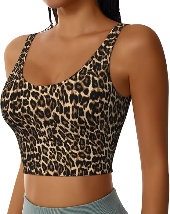 Sports Bras for Women - Running Bra Sleeveless Fitness Workout Crop Tops - High Impact Strappy Yo... | Amazon (US)
