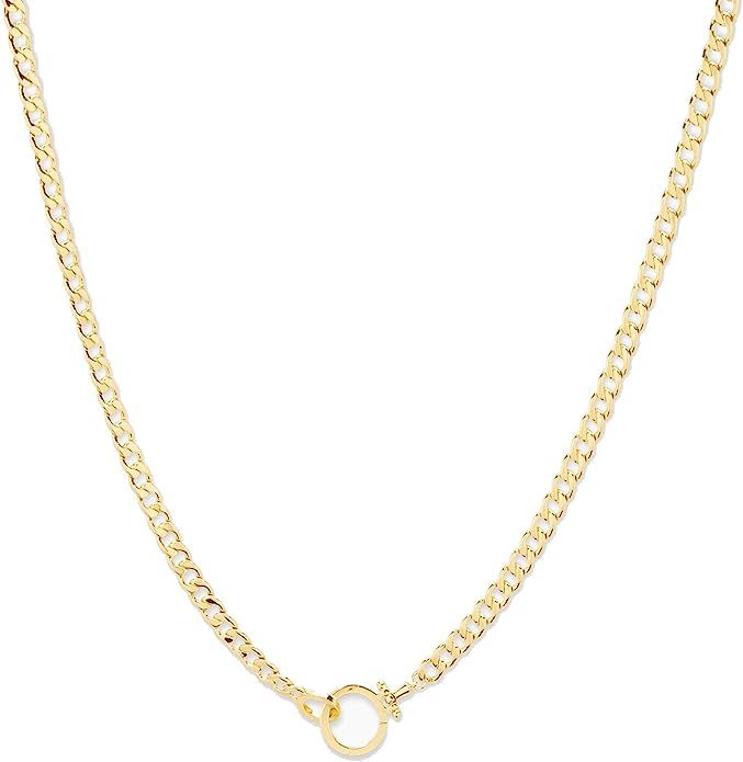 gorjana Women's Wide Curb Chain Link Wilder Necklace, 18K Gold Plated, Parker Clasp | Amazon (US)