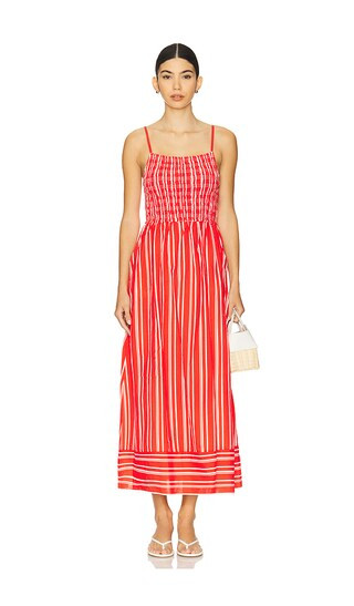 Lacey Ankle Dress in Poppy Red & Ivory | Revolve Clothing (Global)