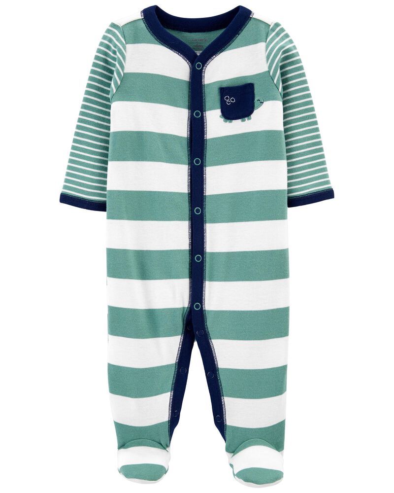 Striped Snap-Up Cotton Sleep & Play | Carter's