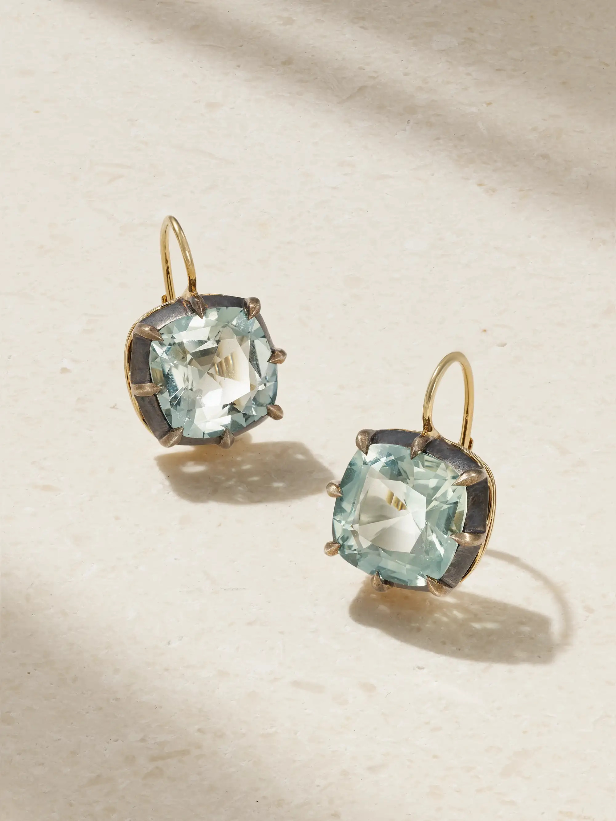 Collection silver-topped 18-karat gold quartz earrings | NET-A-PORTER (UK & EU)