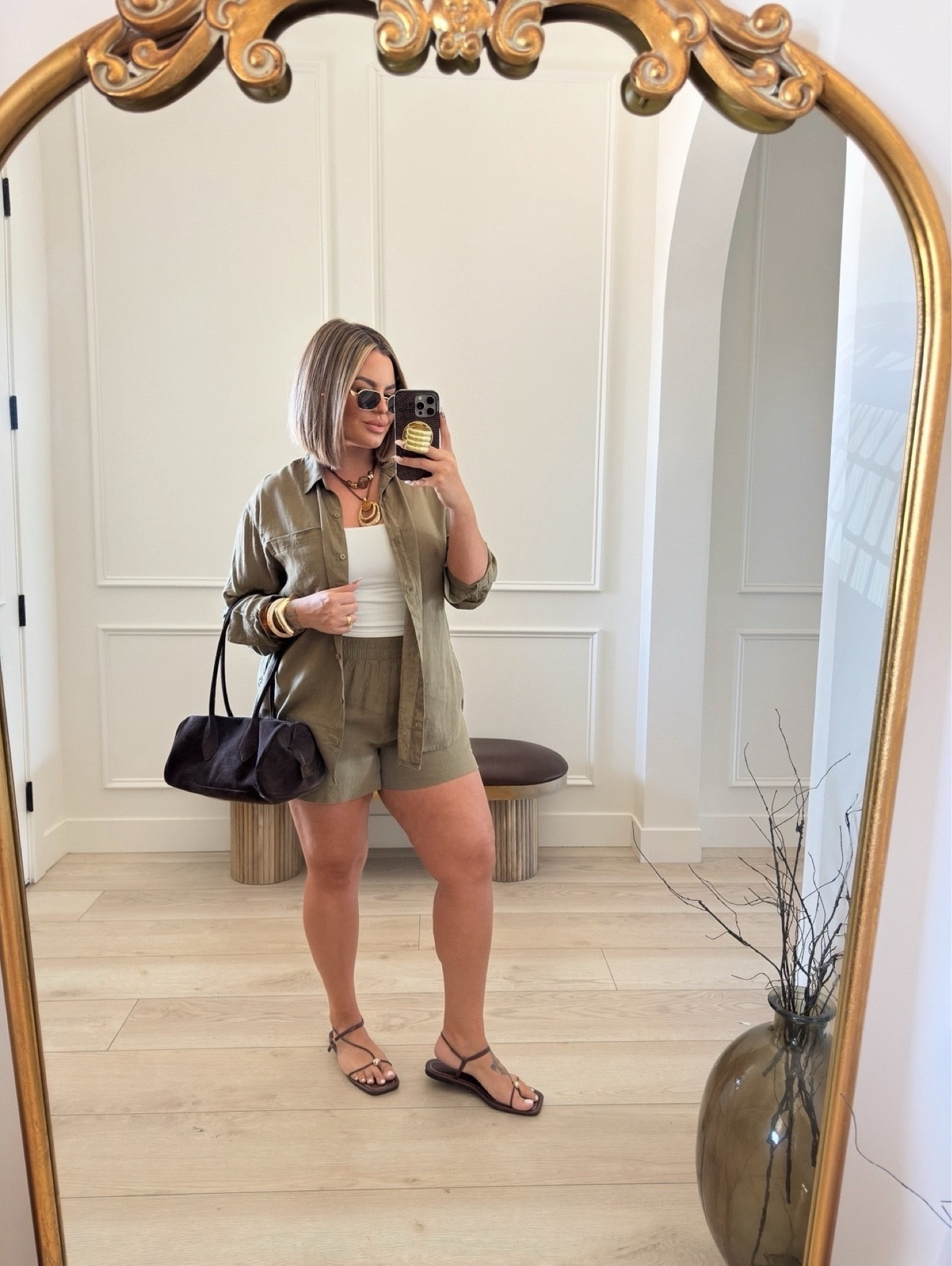 Button down L 
Tank M 
Shorts L 
Sandals tts 
#oldnavy #midsize #sale #under50 #freepeople #amazon 

Comment SHOP below to receive a DM with the link to shop this post on my LTK ⬇ https://liketk.it/67e5e #ltkmidsize #ltksalealert #ltkootd