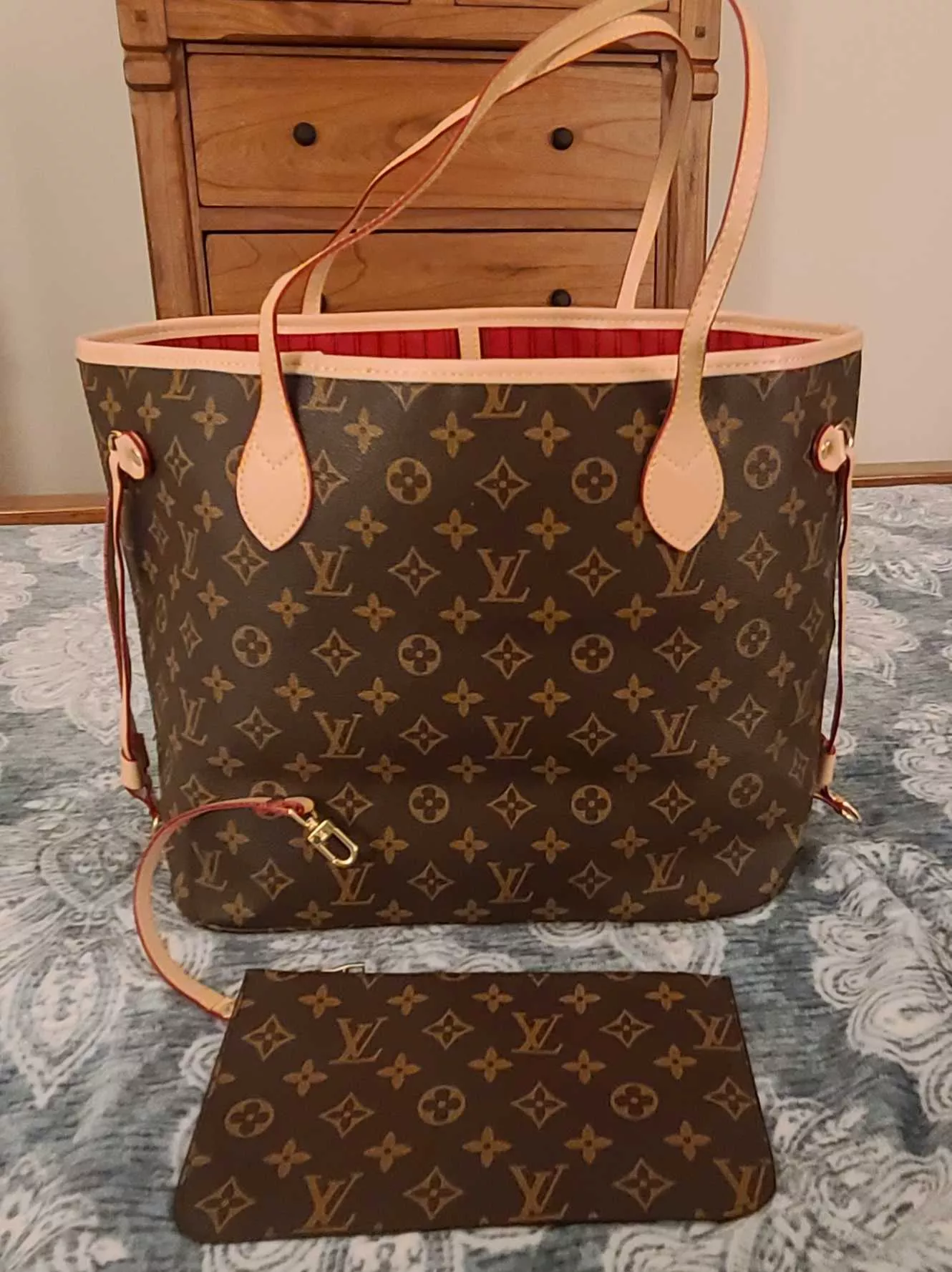 DUPE L V Sac Neverfull MM Embossed … curated on LTK