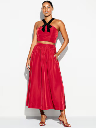 The Occasion by Old Navy High-Waisted Taffeta Midi Skirt | Old Navy (US)