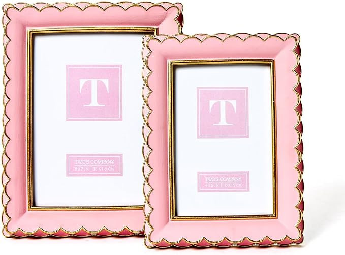 Two's Company Scalloped Picture Frames, Resin, Set of 2 | Amazon (US)
