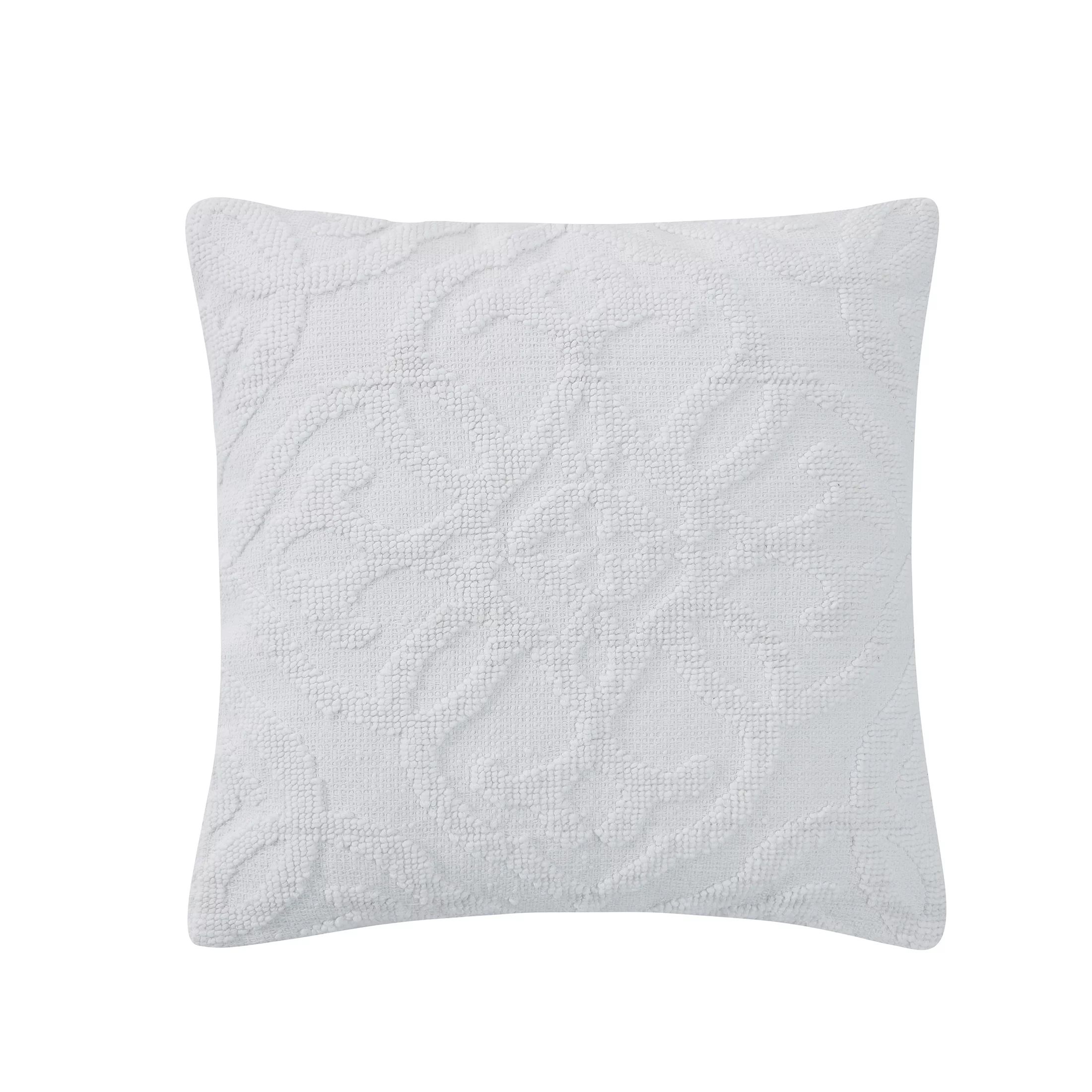 My Texas House Addison Woven Cotton Square Decorative Pillow Cover, 20" x 20", Bright White - Wal... | Walmart (US)