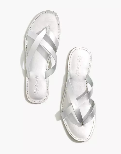 The Boardwalk Thong Sandal in Metallic Leather | Madewell