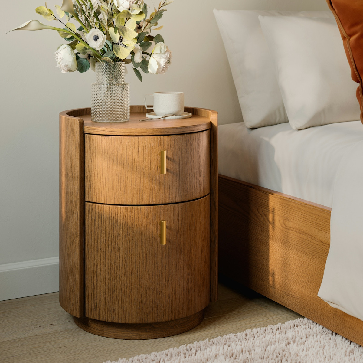 Miila 2-Drawer Nightstand - Smoked Oak | Article