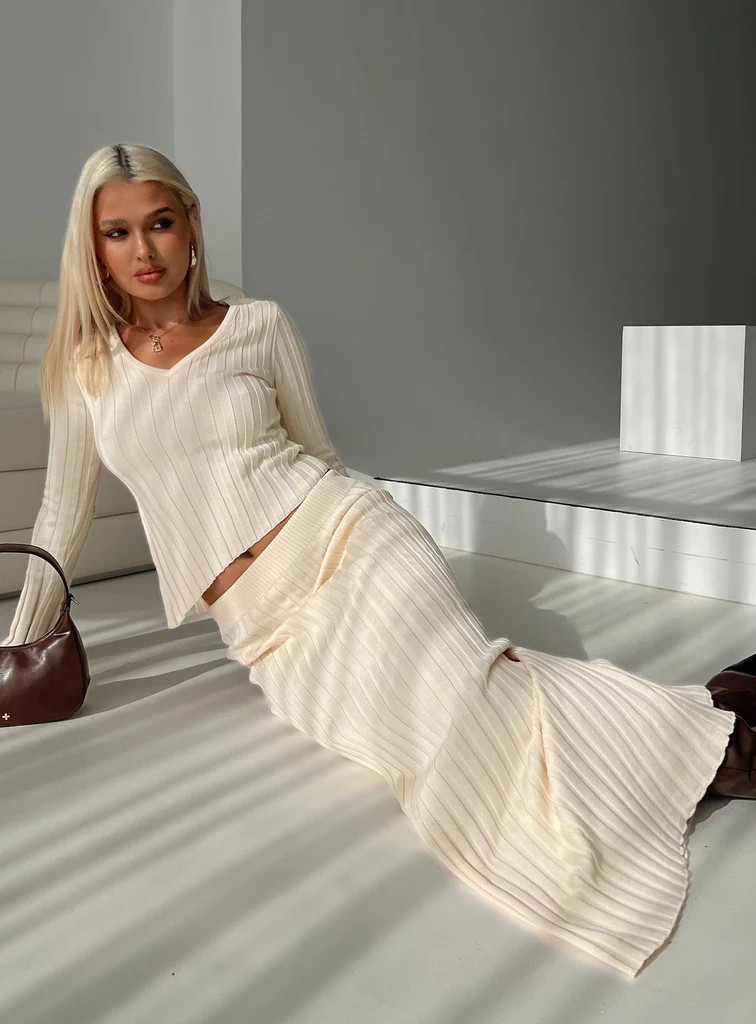 Ozias Knit Set Cream | Princess Polly US