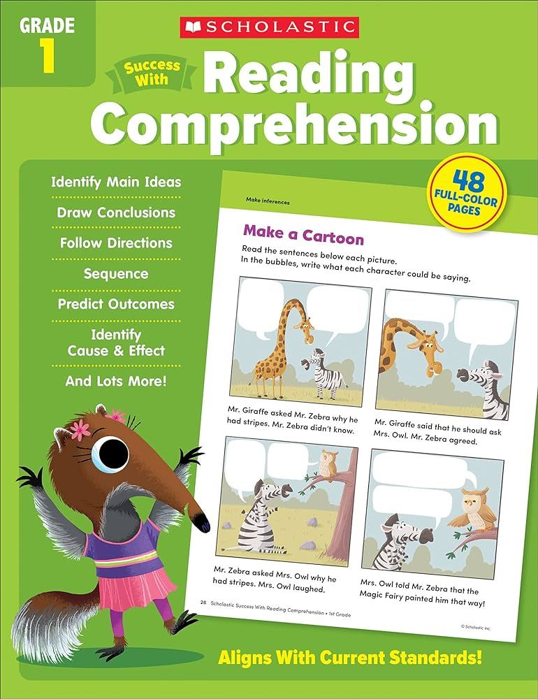 Scholastic Success with Reading Comprehension Grade 1 Workbook (Scholastic, Grade 1) | Amazon (US)