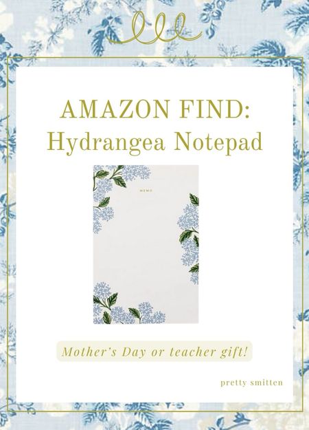 Hydrangea notepad, Mother’s Day gift idea, gift for teacher, gift for mom, amazon find

#LTKGiftGuide