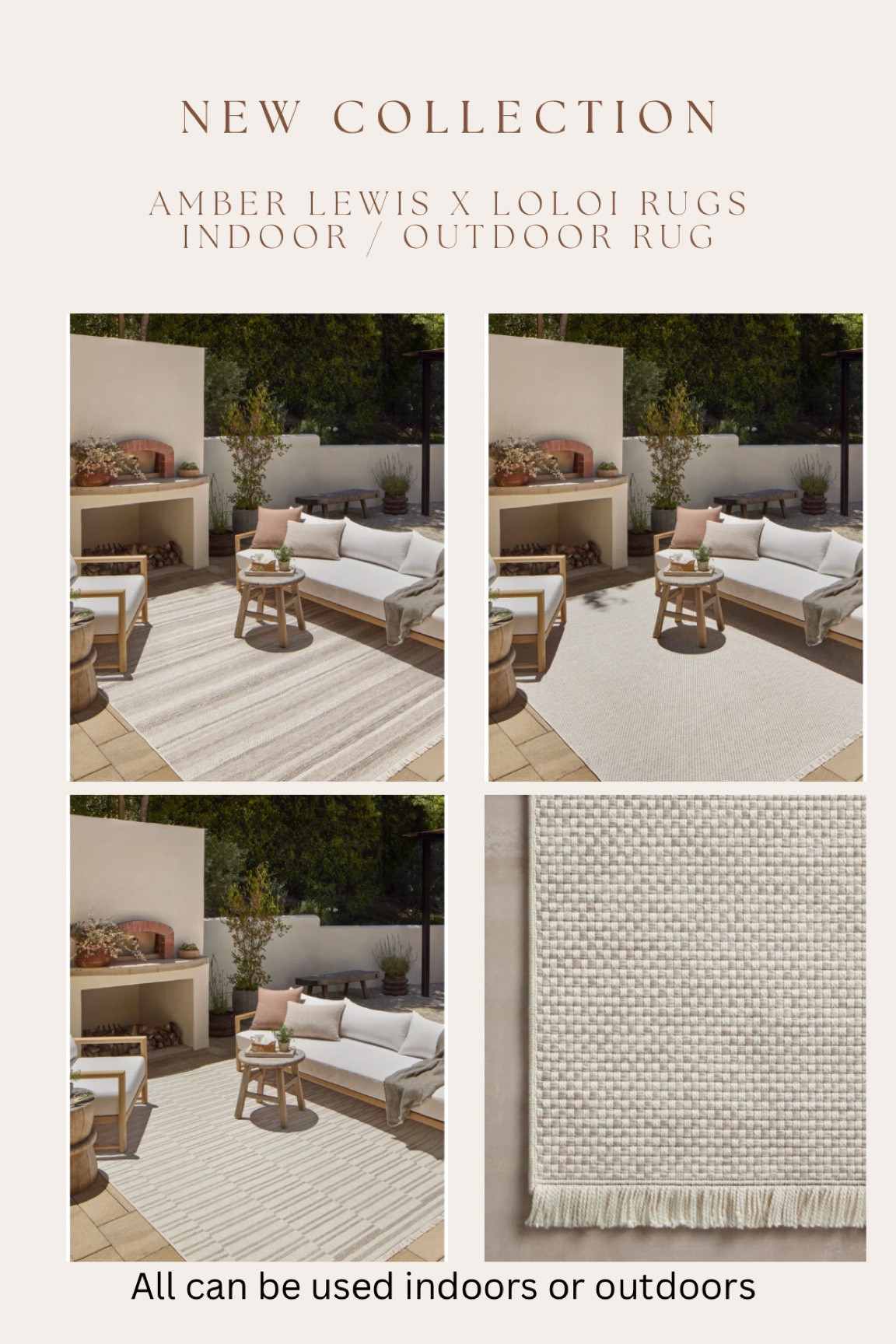 And a new Amber Interiors x Loloi collection that can be used outdoors!!! These are gorgeous!!!! Some of the prettiest outdoor rugs I’ve seen. These can also be used indoors 