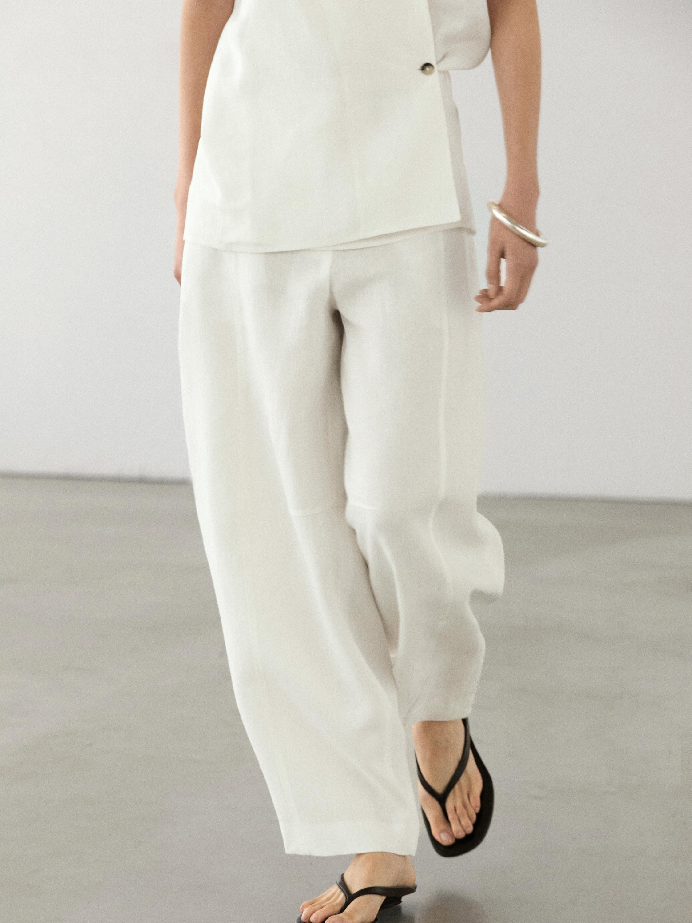 Barrel-Fit-Hose Leinen | Massimo Dutti DE