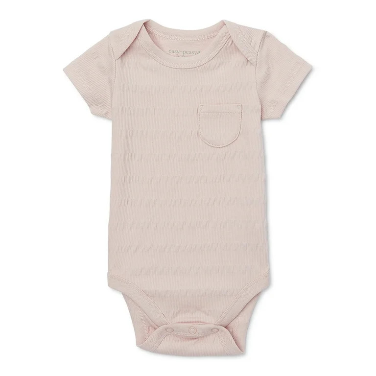 easy-peasy Baby Short Sleeve Solid Bodysuit, Sizes 0-24 Months | Walmart (US)