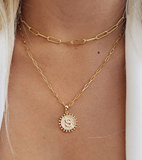 Yoosteel Gold Initial Necklaces for Women, 14K Gold Plated Dainty Layering Paperclip Link Chain N... | Amazon (US)