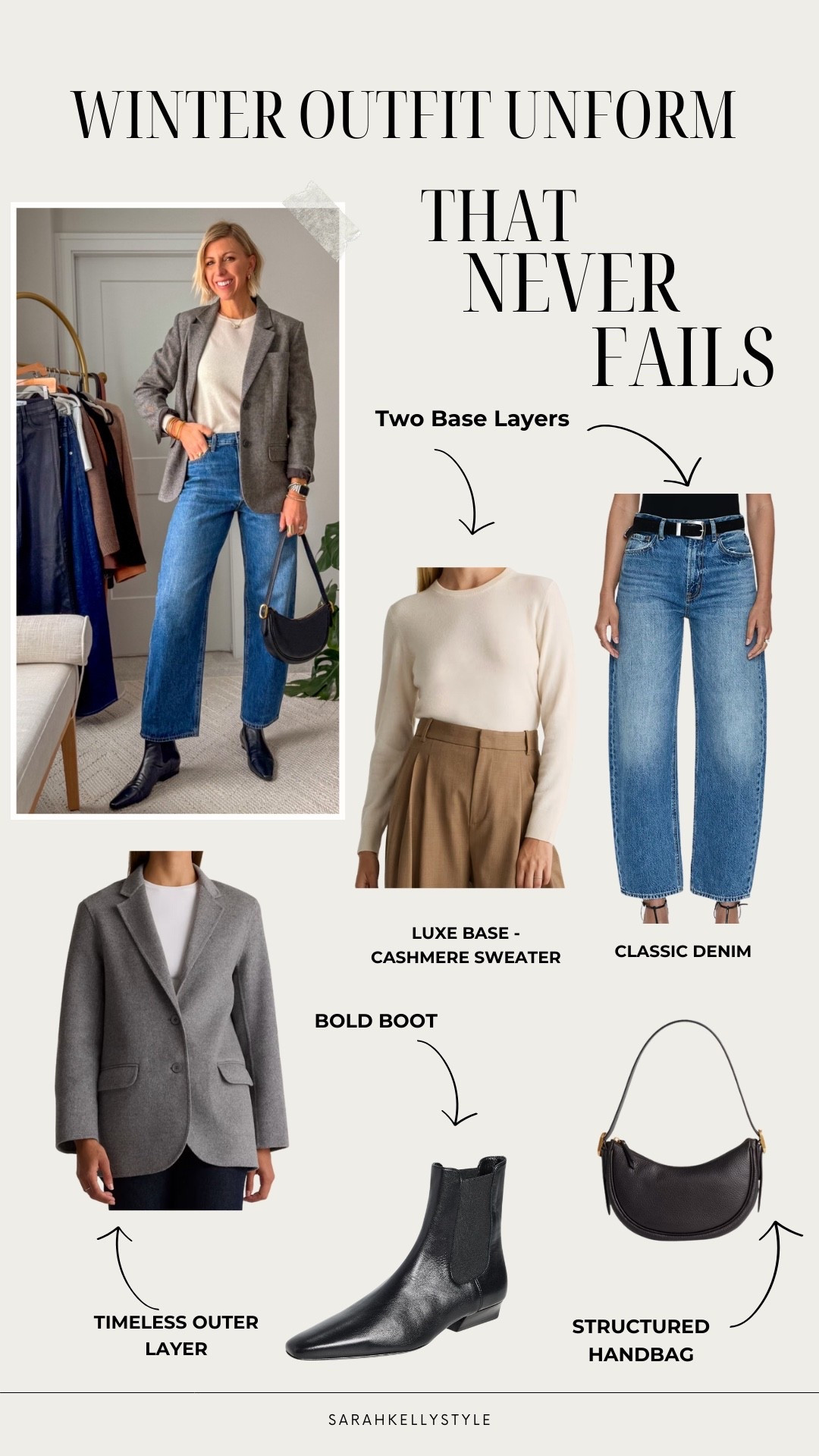 The winter outfit uniform. Always start with a base of a luxe sweater and classic jeans. Too it off with timeless outerwear and sleek booties!

#LTKootd #LTKOver40 #LTKSeasonal