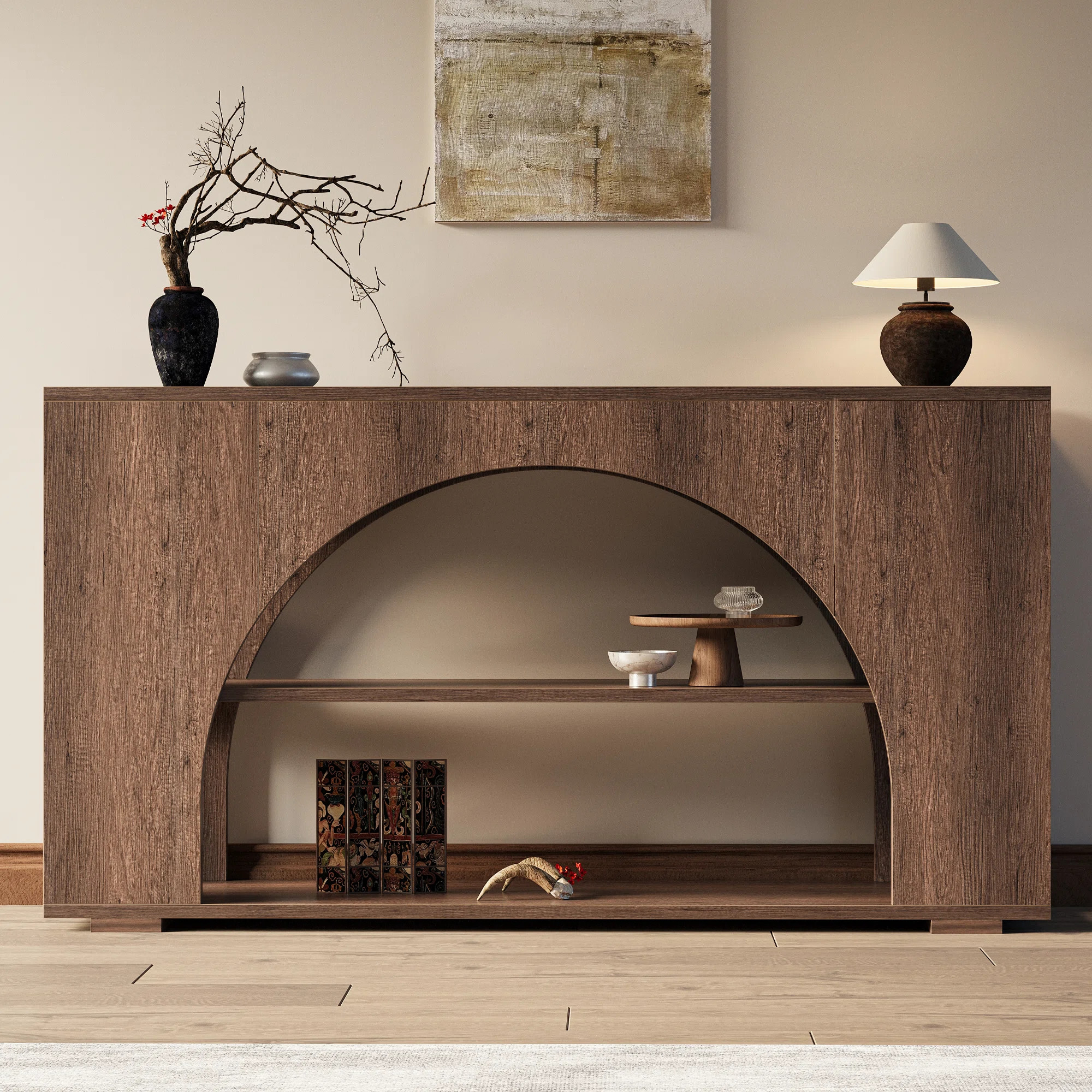 Farmhouse 55" Console Table With Storage | Wayfair North America