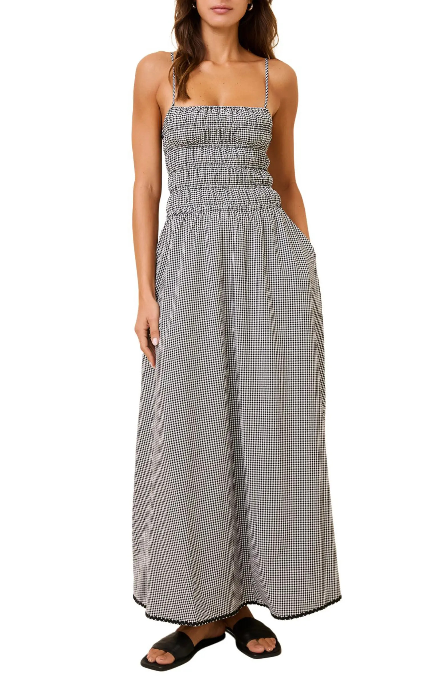 Solid & Striped The Delta Gingham Cotton Maxi Sundress | Nordstrom | Nordstrom