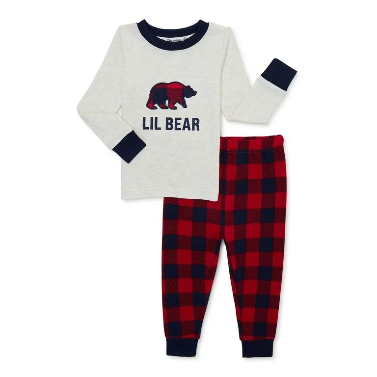 Dearfoams Family Sleep Big Kid 2-Piece Pajama Set - Walmart.com | Walmart (US)