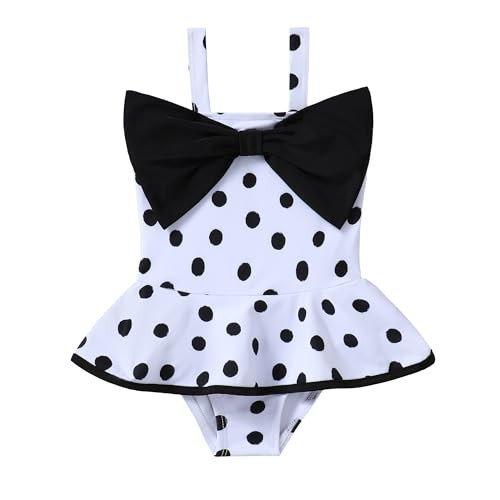 YWFSHOP Baby Girl Swimsuit Infant Toddler One Piece Color Block Ruffle Bow Tankini Bathing Suit Summer Beach Swimwear | Amazon (US)