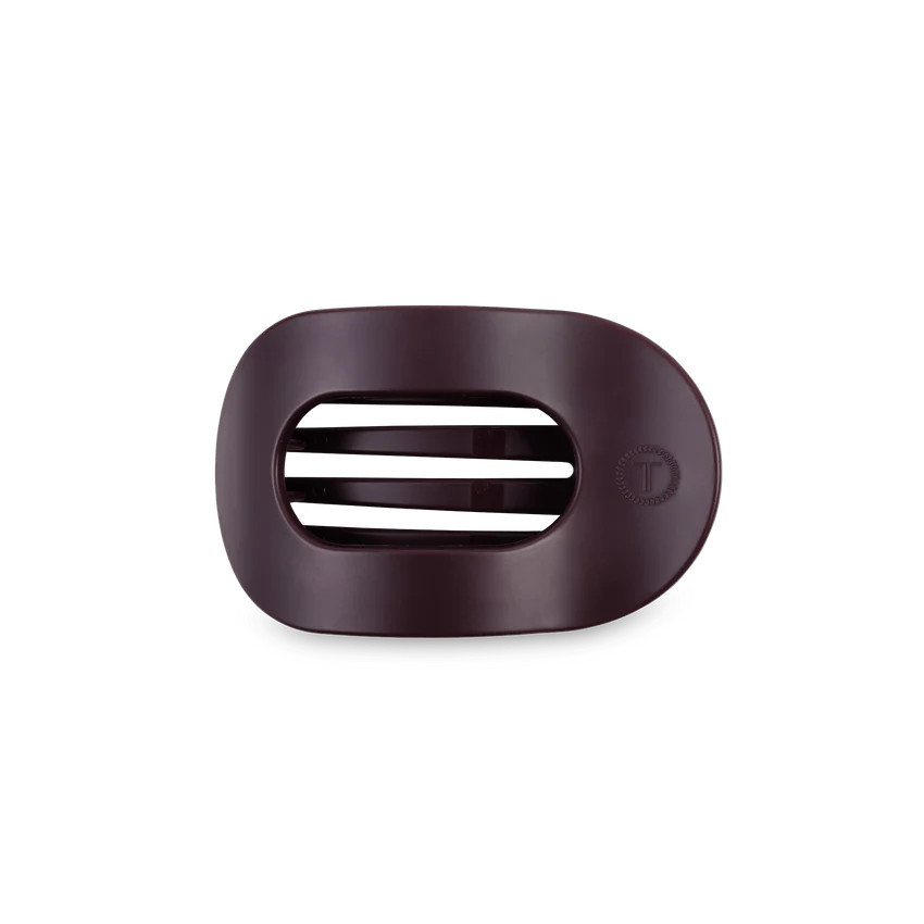 [Teleties] Small Flat Round Clip- Burgundy | Ruthie Grace