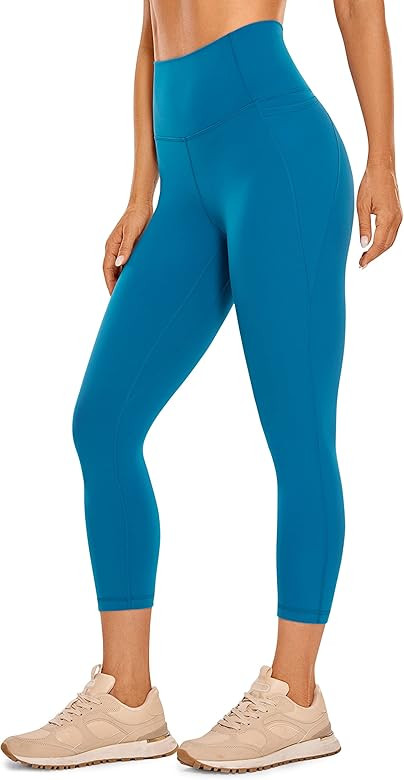 CRZ YOGA Womens Butterluxe Workout Capri Leggings with Pockets 21 Inches - High Waisted Gym Athletic | Amazon (US)