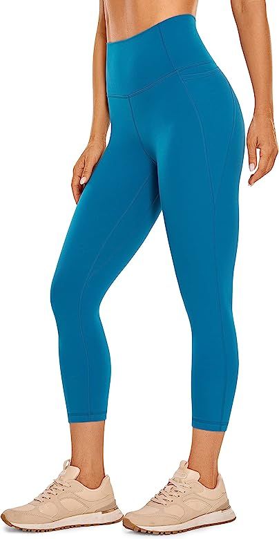 CRZ YOGA Womens Butterluxe Workout Capri Leggings with Pockets 21 Inches - High Waisted Gym Athletic | Amazon (US)