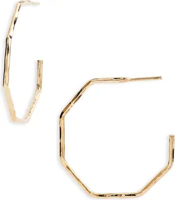 Argento Vivo Small Hammered Geo Hoop Earrings | Nordstrom Rack