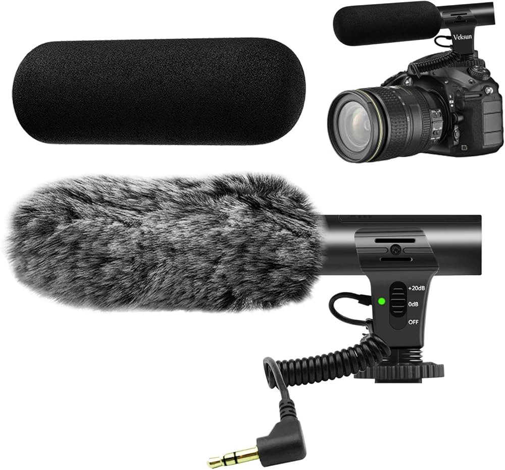 Camera Microphone, M-1 Video Microphone for DSLR Interview Shotgun Mic for Canon Nikon Sony Fuji ... | Amazon (US)