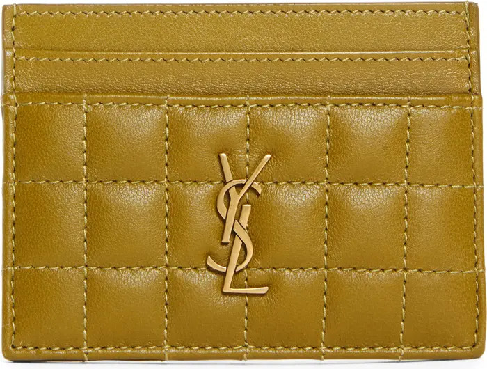 Saint Laurent Matelassé Leather Card Case | Nordstrom | Nordstrom