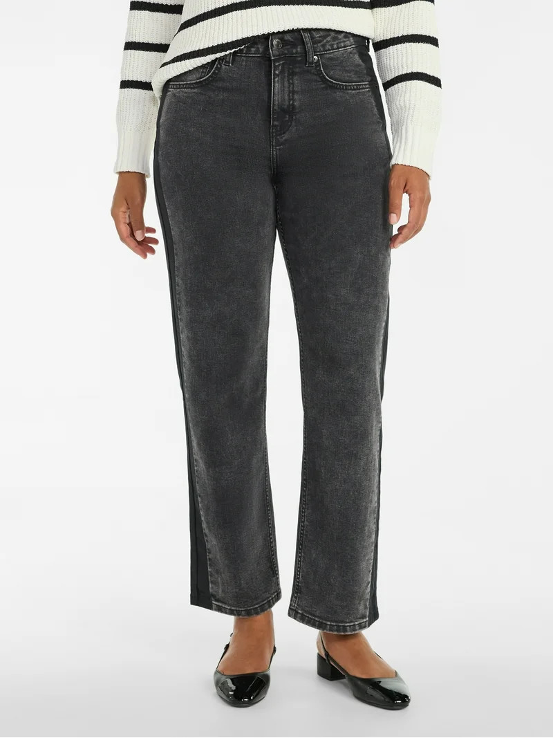 Time and Tru Women's Tuxedo Jeans, 30" Inseam, Sizes 0-20 | Walmart (US)