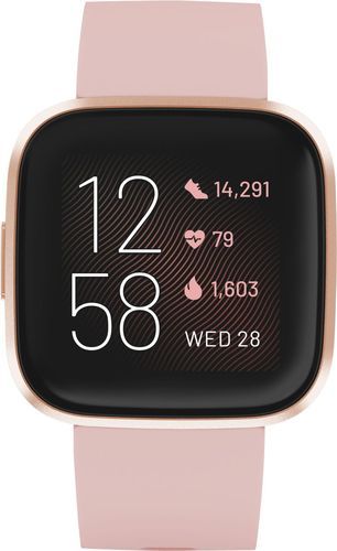 Fitbit - Versa 2 Smartwatch 40mm Aluminum - Petal/Copper Rose with Silicone Band | Best Buy U.S.