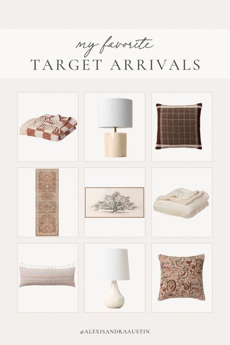 My favorite arrivals from Target! New Threshold decor finds have the coziest neutral details 

Home finds, Target arrivals, aesthetic home, fall refresh, neutral home, fall finds, new arrivals, affordable finds, table lamp, throw pillow, rug runner, checkered blanket, canvas art, cozy finds, shop the look!

#LTKfindsunder100 #LTKSeasonal #LTKhome