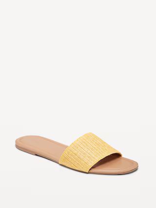 Raffia Slide Sandals | Old Navy (US)