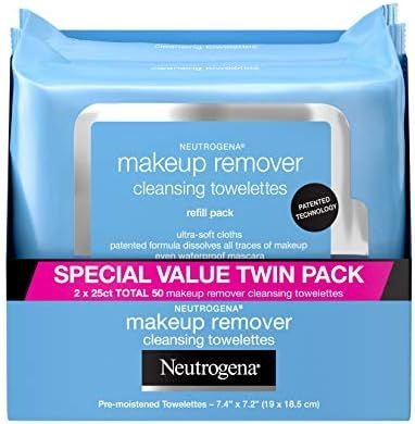 Neutrogena Makeup Remover Cleansing Face Wipes, Daily Cleansing Facial Towelettes to Remove Waterpro | Amazon (US)