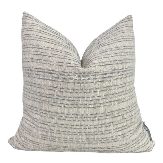 Boho Woven Stripe | Pale Blue Pillow Cover, Light Blue Pillow, Boho Pillow Cover, Blue Boho Pillo... | Etsy (US)