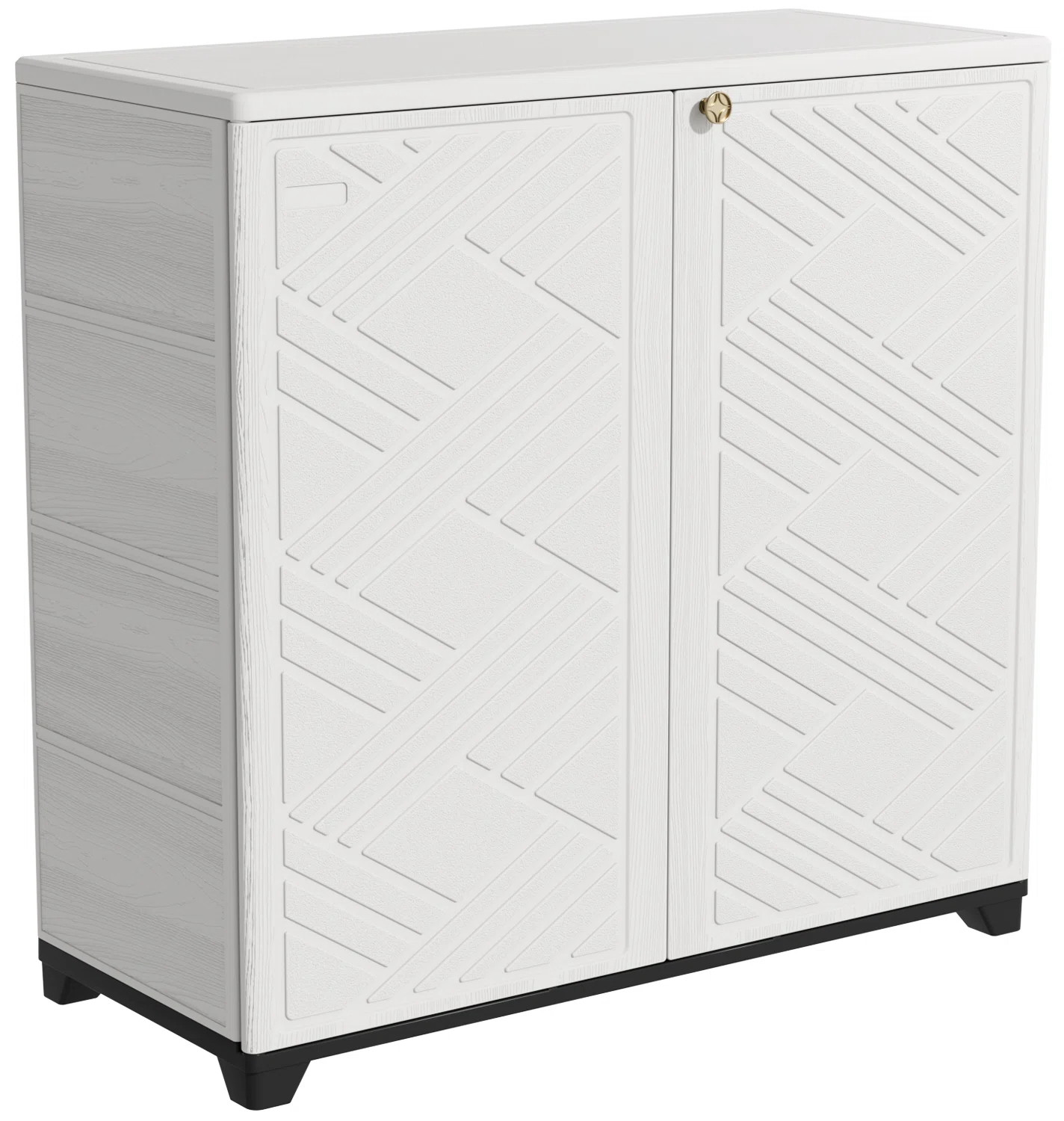 Kinying Outdoor Storage Cabinet Waterproof, Resin Outdoor Storage Box With 2 Shelves For Garden/P... | Wayfair North America