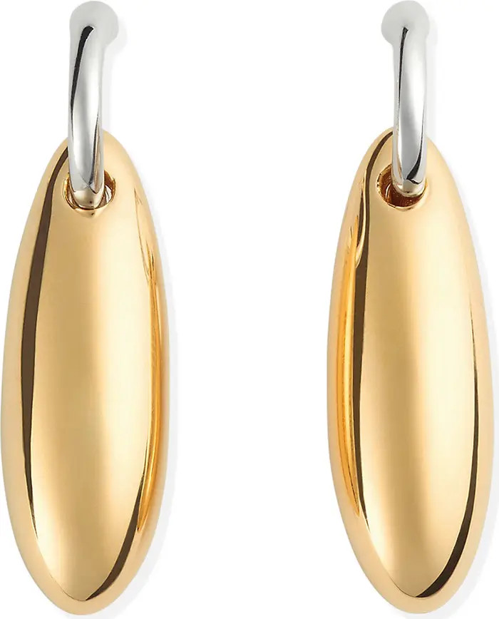 Bottega Veneta Small Ellipse Drop Hoop Earrings | Nordstrom | Nordstrom