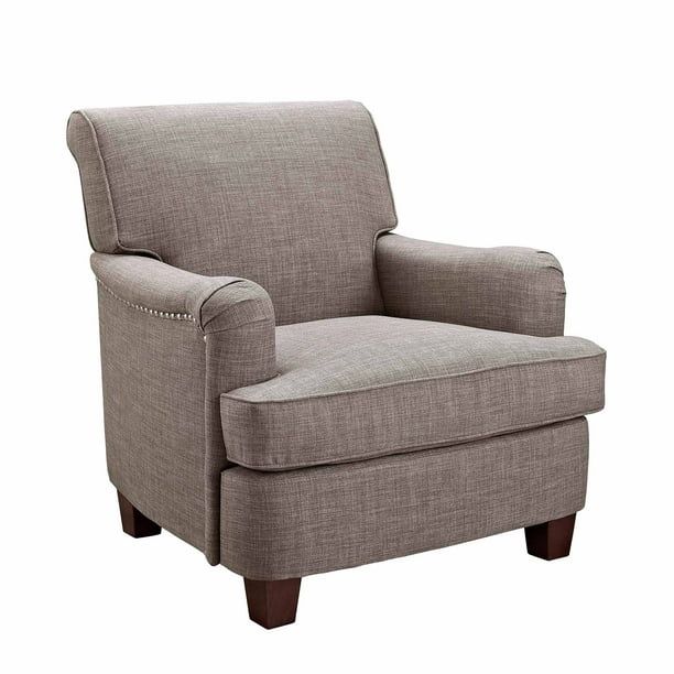 Better Homes & Gardens Grayson Upholstered Club Accent Chair, Gray - Walmart.com | Walmart (US)