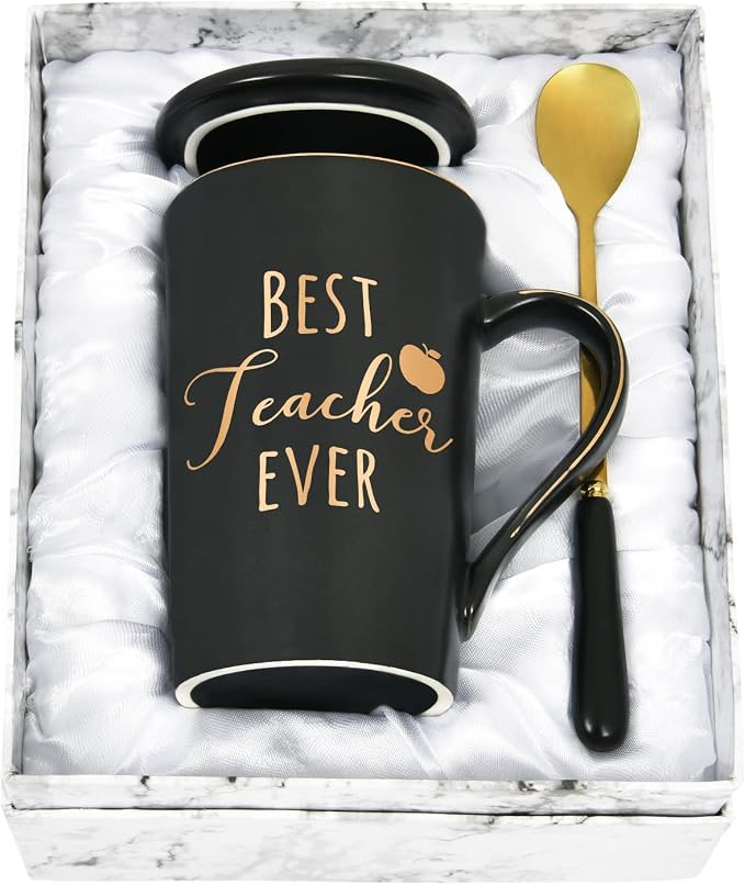 Cabtnca Teacher Gifts, Best Teacher Ever Coffee Mug, Teacher Appreciation Gifts for Men Women, Mo... | Amazon (US)