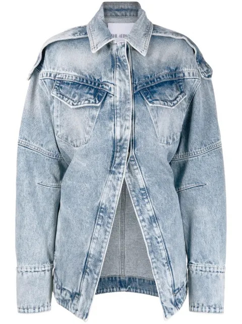 The Attico acid-wash Denim Jacket - Farfetch | Farfetch Global