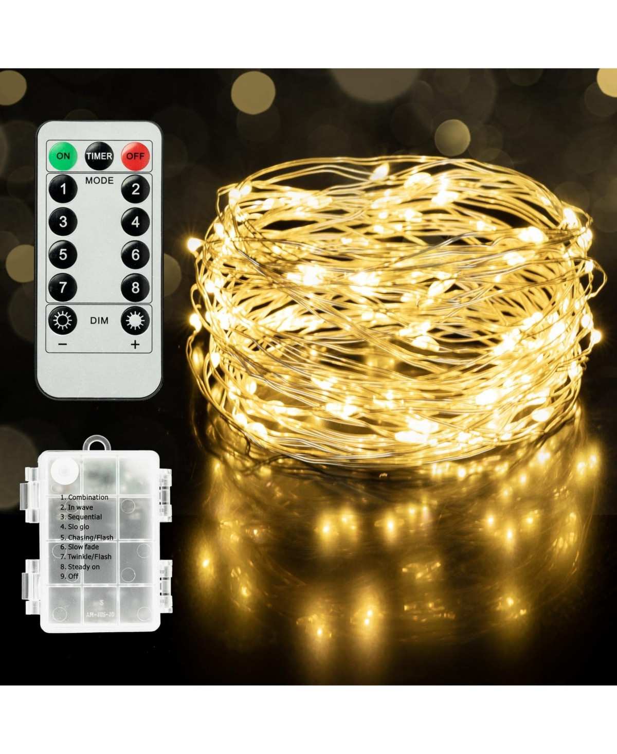 Twinkle Star Color Changing Fairy Lights Usb Powered with Remote and Timer for Party Decor - 33 ft - Warm white | Macy's