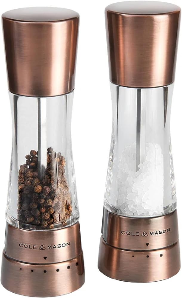 Cole & Mason Derwent Grinders, 7.5" Salt & Pepper Mill Set, Copper | Amazon (US)