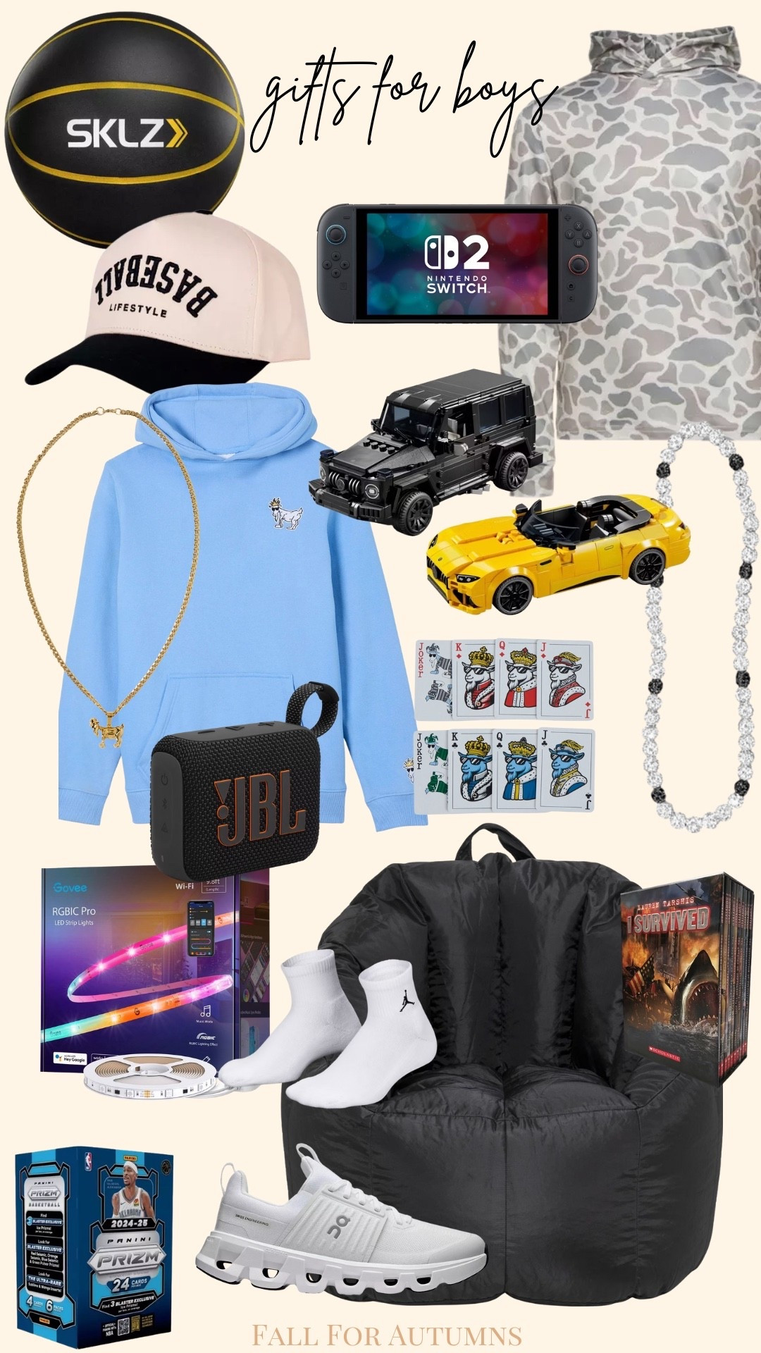 Gift guide for boys, preteen, tween, 10 year old, 11 year old, 12 year old, legos, switch, bean bag chair, goat USA, necklace, chains, gifts, Christmas, present, Santa, birthday

#LTKmomlife #LTKGiftGuide #LTKKids