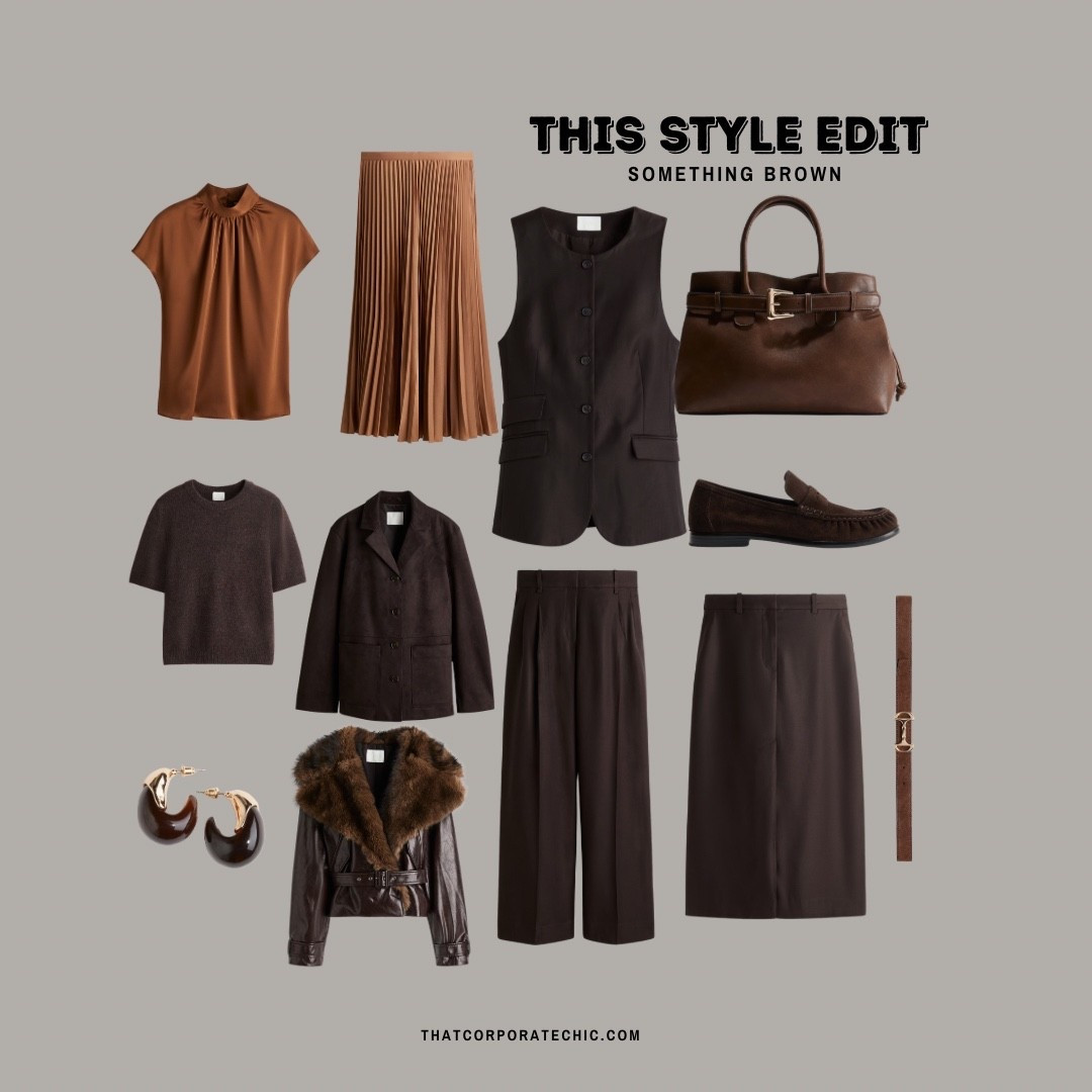 Something brown, wear to the office, elevated workwear, elevated casual style, smart casual look, work blouse, work skirtt

#LTKstyletip #LTKworkwear #LTKautumn