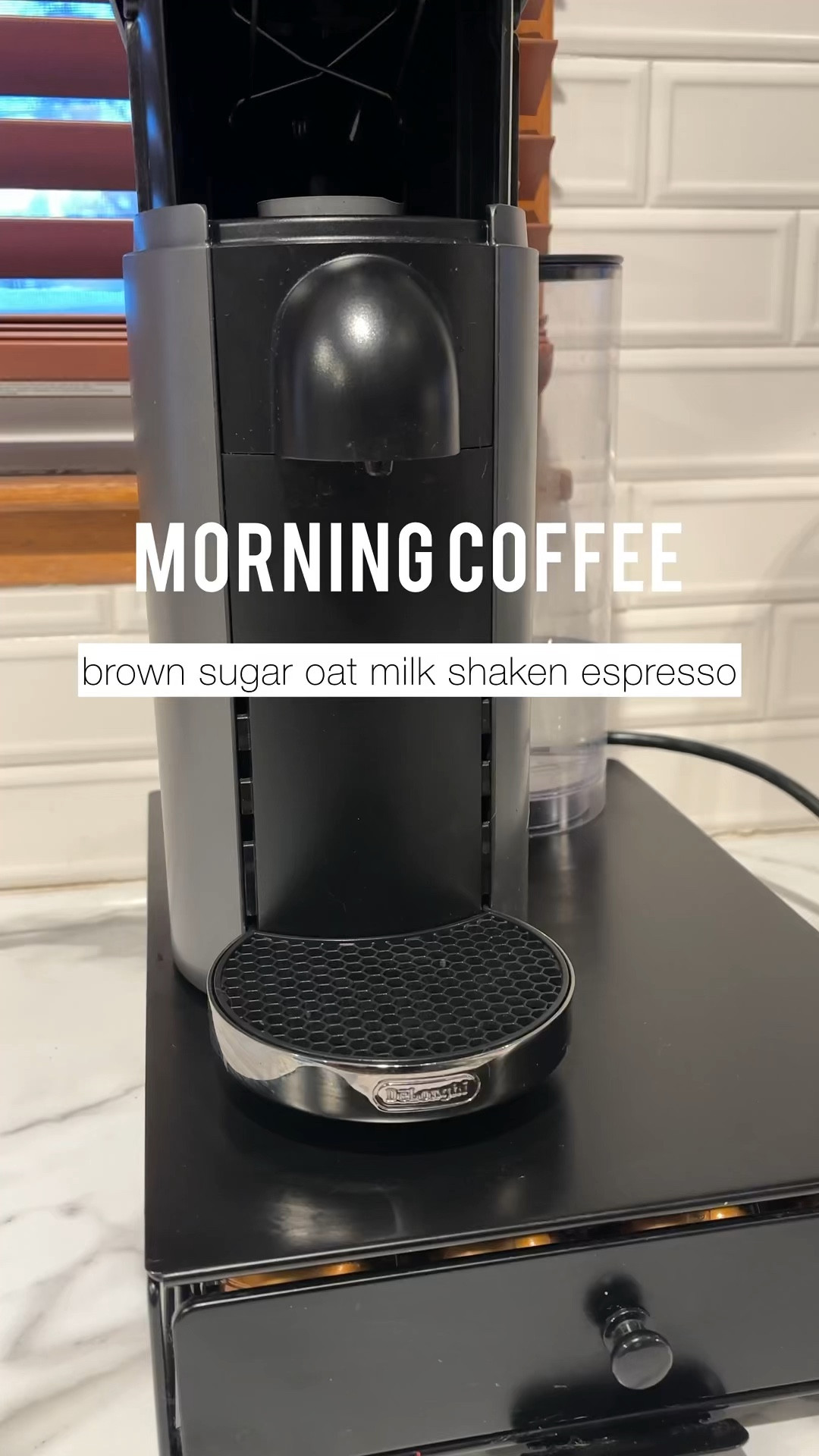 Brown sugar oat milk espresso made with my Nespresso Vertuo! 

#LTKFamily #LTKMostLoved #LTKOver40