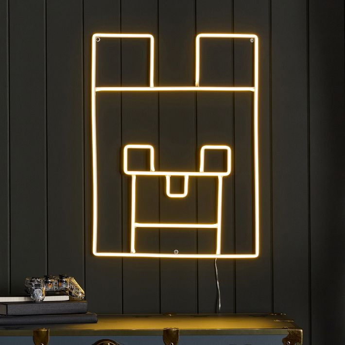 Minecraft Wolf Neon Wall Light (18"x24") | Pottery Barn Teen