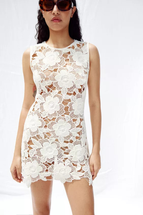 FLORAL CROCHET DRESS | Zara US