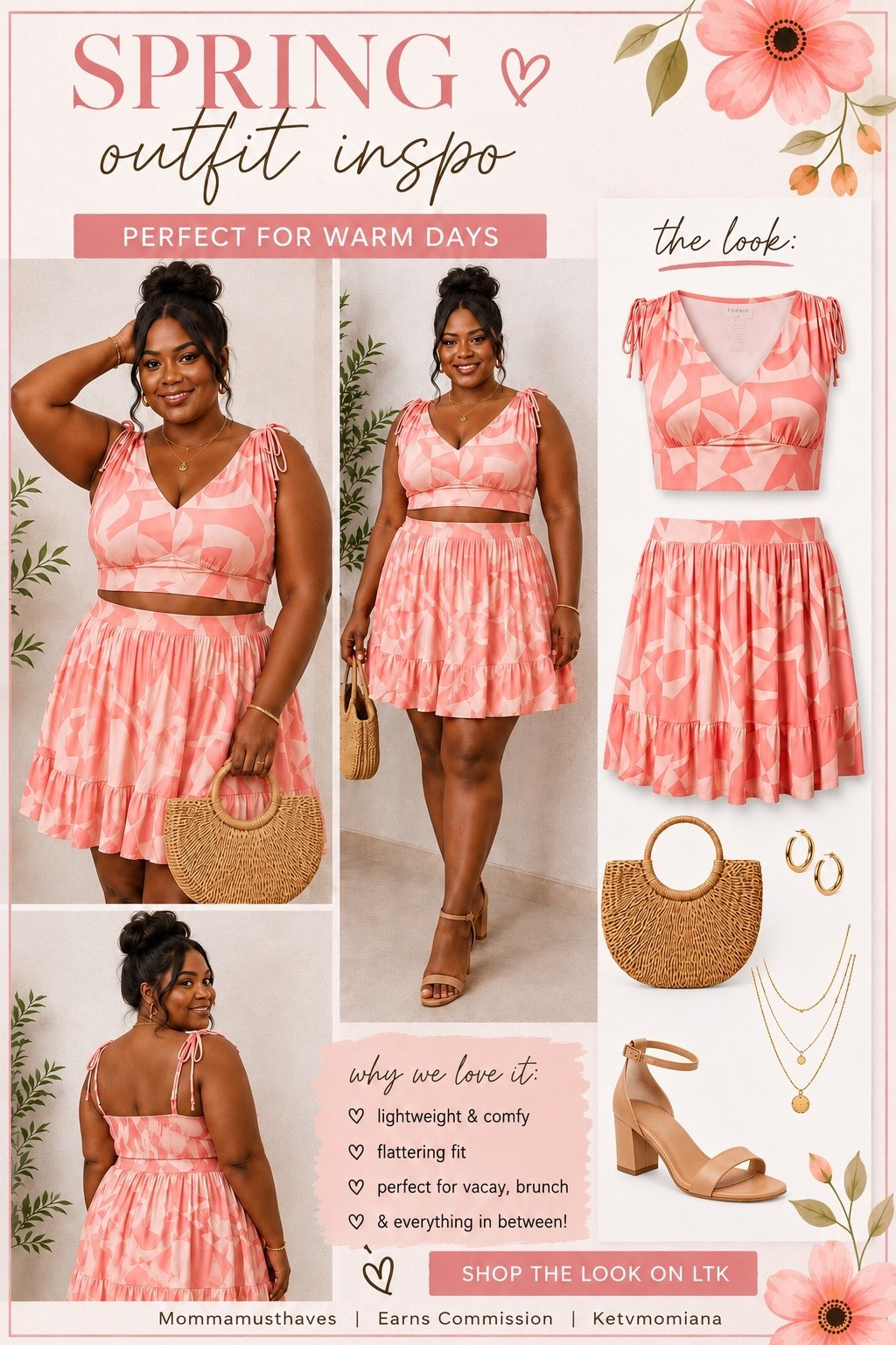 summer outfits ☀️ | This Torrid set is giving “soft, feminine, and comfortable” in the BEST way 🤎 Lightweight, flattering, and easy to throw on for brunch, vacation, date night, or just feeling cute without doing too much. Plus size girlies… this is the kind of outfit that makes getting dressed EASY. Shop through my bio under “Shop My Posts” ✨

#LTKSeasonal #LTKPlusSize #LTKootd