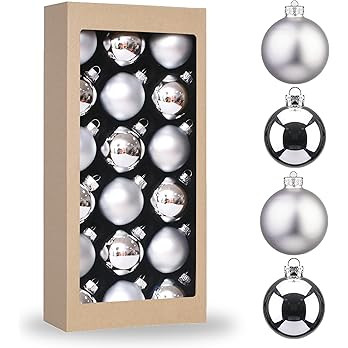 Amooca Christmas Glass Balls Decoration Festival Party Home Decors Holiday Xmas Tree Hanging Orna... | Amazon (US)